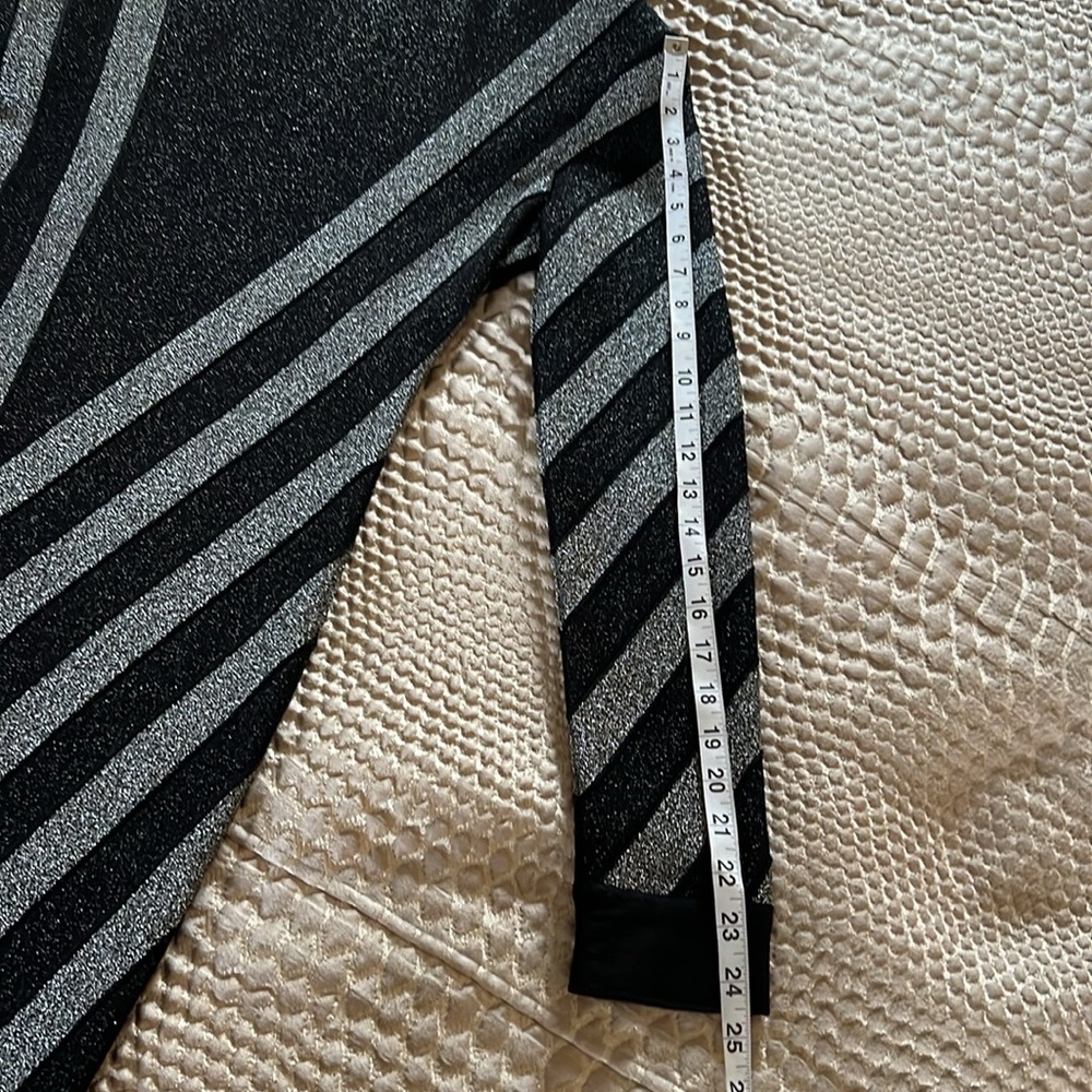 Balmain Paris Chevron Stripe Lurex Cocktail LS Dress - Picture 13 of 16